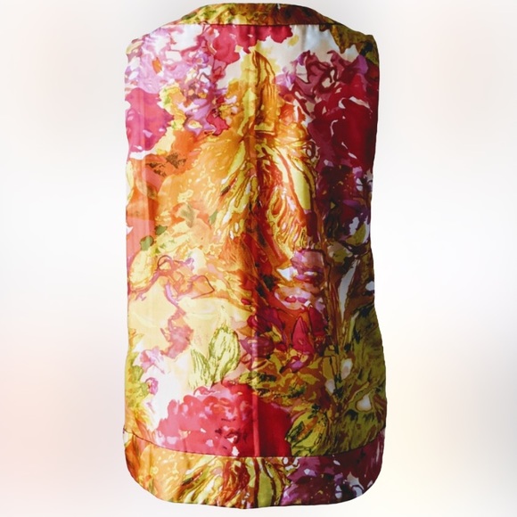 J. Crew BEAUTIFUL 🌷Impressionist Floral 100% Silk Cami Top SZ 4 Style 26996 - Picture 9 of 10